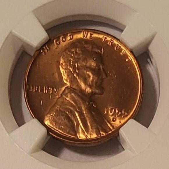 1955 D Lincoln Wheat Cent MS65 RED NGC - Picture 3 of 4